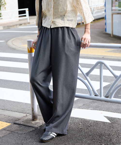 JOURNAL STANDARD（ジャーナルスタンダード）の「《追加2》ライクストレッチワイドパンツ（その他パンツ・レディース・ベージュ/チャコールグレー/アイボリー・40/38/36）」の12枚目の写真