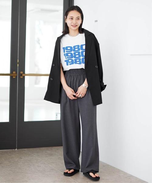 JOURNAL STANDARD（ジャーナルスタンダード）の「《追加2》ライクストレッチワイドパンツ（その他パンツ・レディース・ベージュ/チャコールグレー/アイボリー・40/38/36）」の14枚目の写真