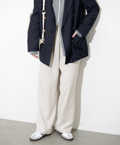 JOURNAL STANDARD(ジャーナルスタンダード)の「《追加2》ウールライクストレッチワイドパンツ(その他パンツ・レディース・ベージュ/チャコールグレー/アイボリー・40/38/36)」の8枚目の写真