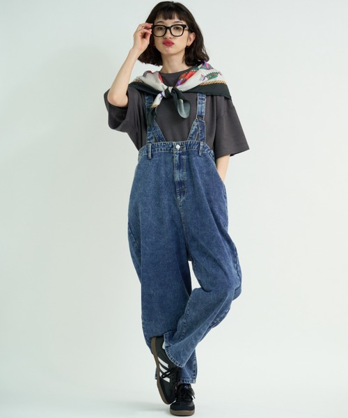 A.D.C.L.(エーディーシーエル)の「カラー オーバーサイズ 半袖Tシャツ(Tシャツ/カットソー・レディース・イエロー/チャコールグレー/サックスブルー・L/M)」の18枚目の写真
