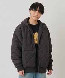 GLAZOS（グラソス）の「キルティングフードアウター（ナイロンジャケット）」