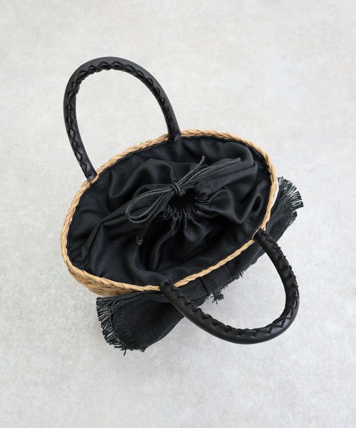 MIAN (ミアン)の「リボンかごバッグ(かごバッグ・レディース・ブラック/ベージュ・FREE)」の22枚目の写真