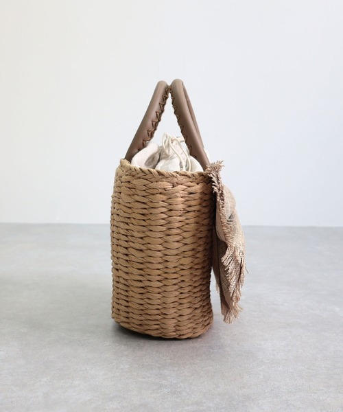 MIAN (ミアン)の「リボンかごバッグ(かごバッグ・レディース・ブラック/ベージュ・FREE)」の19枚目の写真