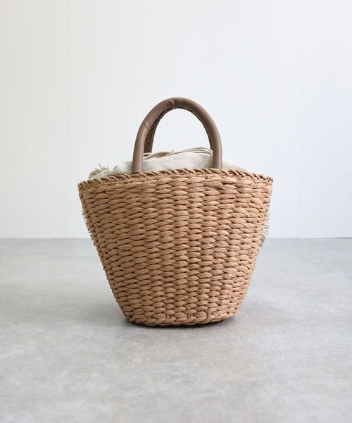 MIAN (ミアン)の「リボンかごバッグ(かごバッグ・レディース・ブラック/ベージュ・FREE)」の20枚目の写真