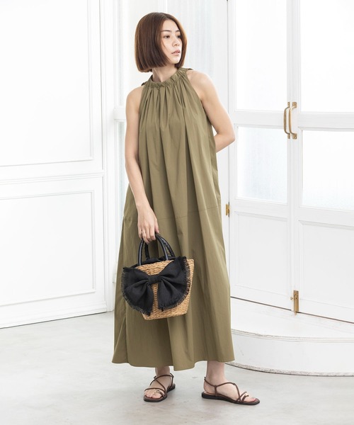 MIAN (ミアン)の「リボンかごバッグ(かごバッグ・レディース・ブラック/ベージュ・FREE)」の13枚目の写真