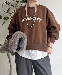 ウールフリースロゴプルオーバー