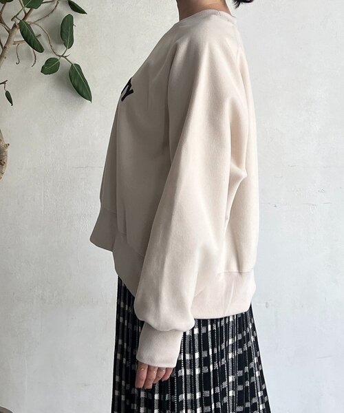 un dix cors(アンディコール)の「ウールフリースロゴプルオーバー(Tシャツ/カットソー・レディース・ネイビー/モカ/アイボリー・FREE)」の9枚目の写真