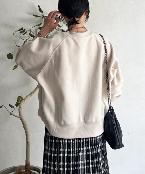 un dix cors(アンディコール)の「ウールフリースロゴプルオーバー(Tシャツ/カットソー・レディース・ネイビー/モカ/アイボリー・FREE)」の17枚目の写真