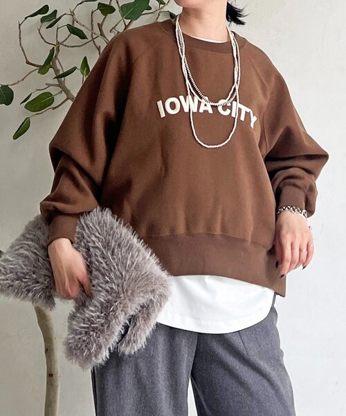 un dix cors(アンディコール)の「ウールフリースロゴプルオーバー(Tシャツ/カットソー・レディース・ネイビー/モカ/アイボリー・FREE)」の18枚目の写真