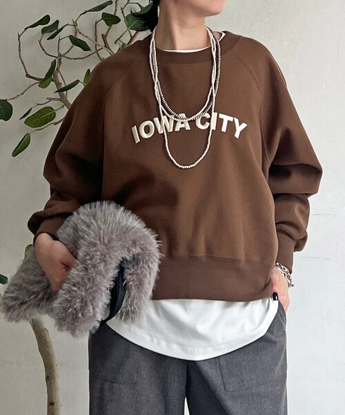 un dix cors(アンディコール)の「ウールフリースロゴプルオーバー(Tシャツ/カットソー・レディース・ネイビー/モカ/アイボリー・FREE)」の21枚目の写真