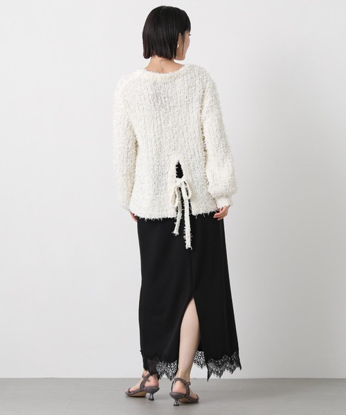 Gready Brilliant（グレディブリリアン）の「ジョーゼットレースタイト（スカート・レディース・ブラック/アイボリー・38/36）」の12枚目の写真