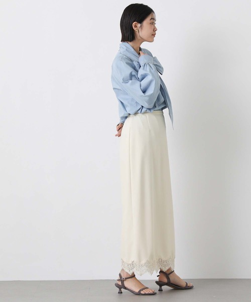 Gready Brilliant（グレディブリリアン）の「ジョーゼットレースタイト（スカート・レディース・ブラック/アイボリー・38/36）」の3枚目の写真