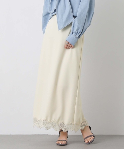 Gready Brilliant（グレディブリリアン）の「ジョーゼットレースタイト（スカート・レディース・ブラック/アイボリー・38/36）」の6枚目の写真