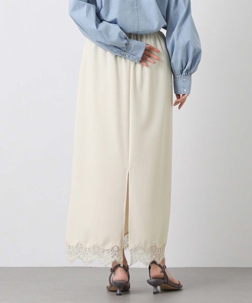 Gready Brilliant（グレディブリリアン）の「ジョーゼットレースタイト（スカート・レディース・ブラック/アイボリー・38/36）」の8枚目の写真