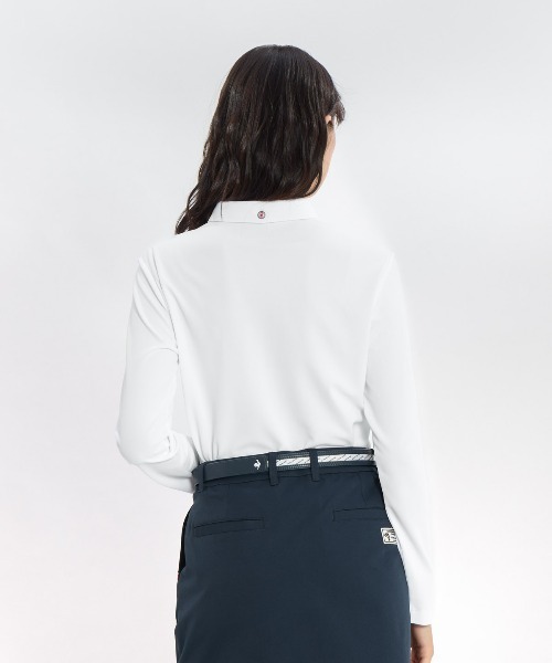 le coq sportif GOLF(ルコックスポルティフゴルフ)の「【DAILY】長袖シャツ(Tシャツ/カットソー・レディース・ネイビー/グレー/ホワイト・M/L/XL/3L/S)」の4枚目の写真