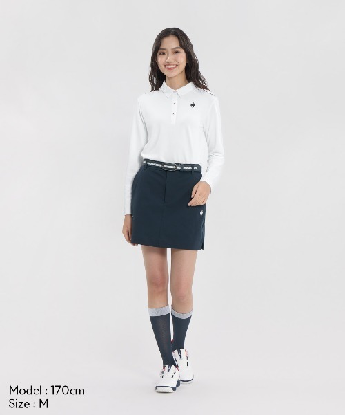 le coq sportif GOLF(ルコックスポルティフゴルフ)の「【DAILY】長袖シャツ(Tシャツ/カットソー・レディース・ネイビー/グレー/ホワイト・M/L/XL/3L/S)」の5枚目の写真
