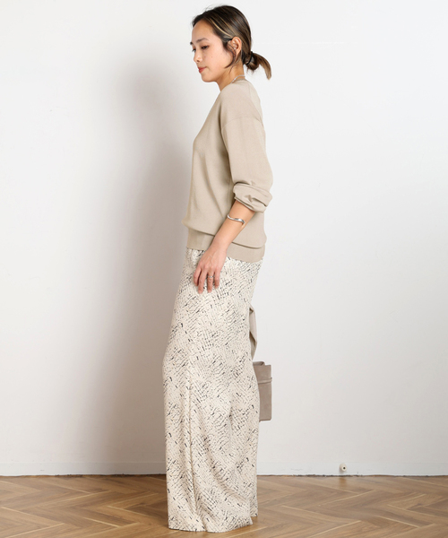 AP STUDIO（エーピーストゥディオ）の「パイソンプリントパンツ（その他パンツ・レディース・アイボリー・36/38）」の5枚目の写真