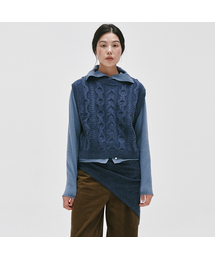 YURT（ユルト）の「CASHMERE  WOOL ARAN VEST_3color（ニット/セーター）」