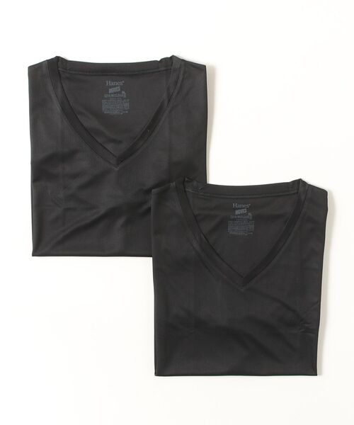 HANES(ヘインズ)の「【Hanes/ヘインズ】メンズ 【2枚組】Hanes MOVES スクエアメッシュ スリーブレスTシャツ(Tシャツ/カットソー・メンズ・ホワイト/ブラック・5L)」の2枚目の写真