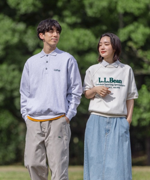 L.L.Bean(エルエルビーン)の「【JAPAN EDITION】ポーテージ・ショートスリーブ・スウェットシャツ(スウェット・レディース・ライトグレー/ネイビー/イエロー/アイボリー・MEDIUM)」の12枚目の写真