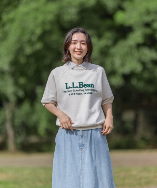 L.L.Bean(エルエルビーン)の「【JAPAN EDITION】ポーテージ・ショートスリーブ・スウェットシャツ(スウェット・レディース・ライトグレー/ネイビー/イエロー/アイボリー・MEDIUM)」の11枚目の写真