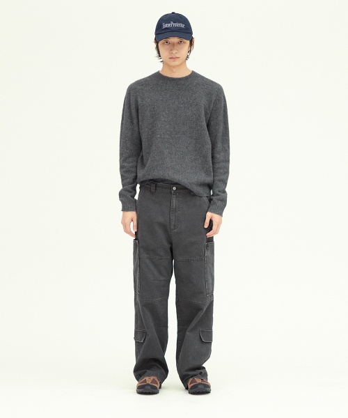 INTEMPOMOOD(インテンポムード)の「ボタンポケットカーゴパンツ_チャコール(その他パンツ・レディース・チャコール・MEDIUM/LARGE/X-LARGE)」の9枚目の写真