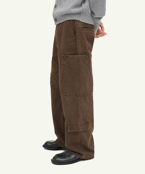 INTEMPOMOOD(インテンポムード)の「ボタンポケットカーゴパンツ_チャコール(その他パンツ・レディース・チャコール・MEDIUM/LARGE/X-LARGE)」の19枚目の写真