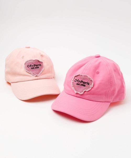URBAN CHERRY(アーバンチェリー)の「フリンジハートワッペンライクキャップ(キャップ・キッズ・ピンク/スモークピンク・FREE)」の11枚目の写真