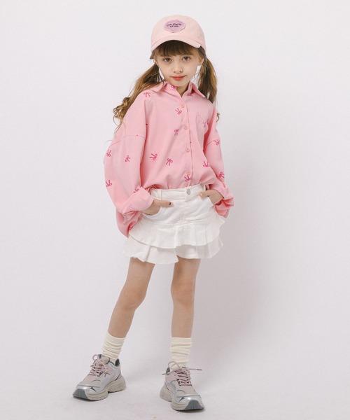 URBAN CHERRY(アーバンチェリー)の「フリンジハートワッペンライクキャップ(キャップ・キッズ・ピンク/スモークピンク・FREE)」の18枚目の写真
