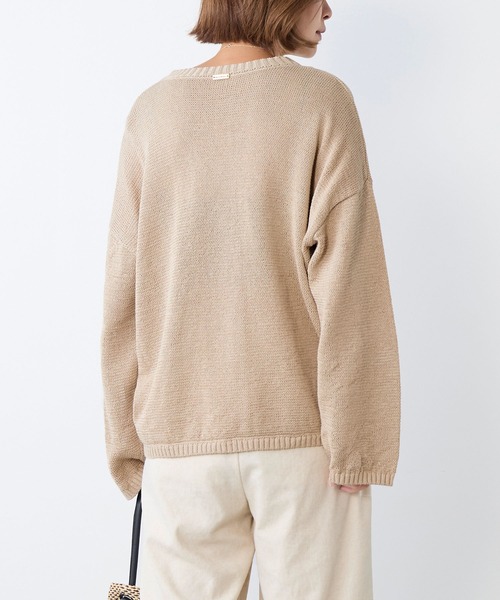 MICA&DEAL(マイカ&ディール)の「Vネックルーズニットカーディガン(ニット/セーター・レディース・グレイッシュベージュ/ベージュ/ダークグレー・FREE)」の15枚目の写真