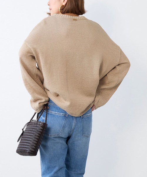 MICA&DEAL(マイカ&ディール)の「Vネックルーズニットカーディガン(ニット/セーター・レディース・グレイッシュベージュ/ベージュ/ダークグレー・FREE)」の19枚目の写真
