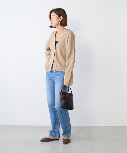 MICA&DEAL(マイカ&ディール)の「Vネックルーズニットカーディガン(ニット/セーター・レディース・グレイッシュベージュ/ベージュ/ダークグレー・FREE)」の21枚目の写真