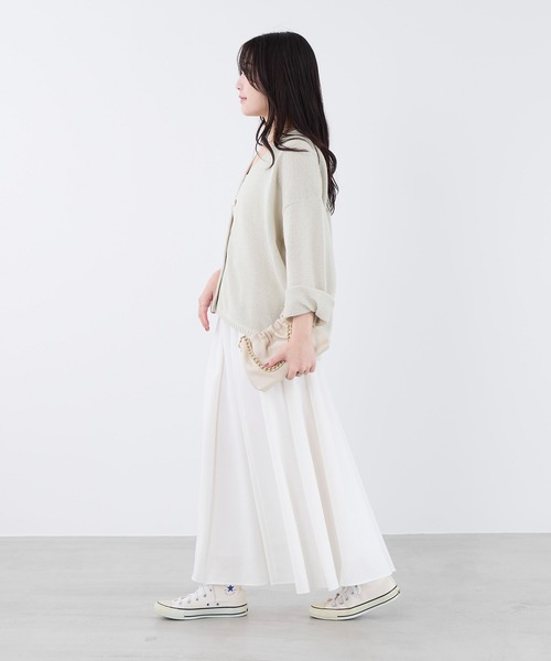 MICA&DEAL(マイカ&ディール)の「Vネックルーズニットカーディガン(ニット/セーター・レディース・グレイッシュベージュ/ベージュ/ダークグレー・FREE)」の9枚目の写真