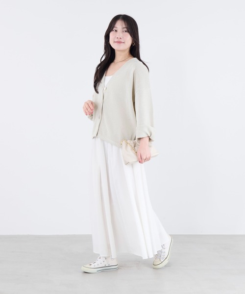 MICA&DEAL(マイカ&ディール)の「Vネックルーズニットカーディガン(ニット/セーター・レディース・グレイッシュベージュ/ベージュ/ダークグレー・FREE)」の10枚目の写真