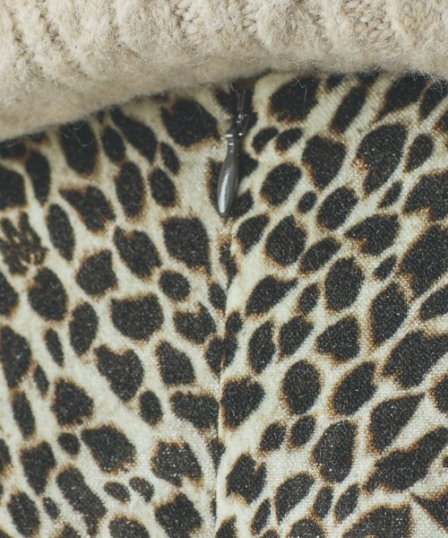 Curensology(カレンソロジー)の「Curensology(カレンソロジー)/<C.S.G>レオパードタイトスカート(スカート・レディース・ホワイト・FREE)」の3枚目の写真