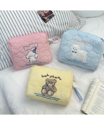 Bling Leads（ブリングリーズ）の「【Bls】【ZA】【Bling Leads】パステル×もこもこポーチ トラベルポーチ（ポーチ）」