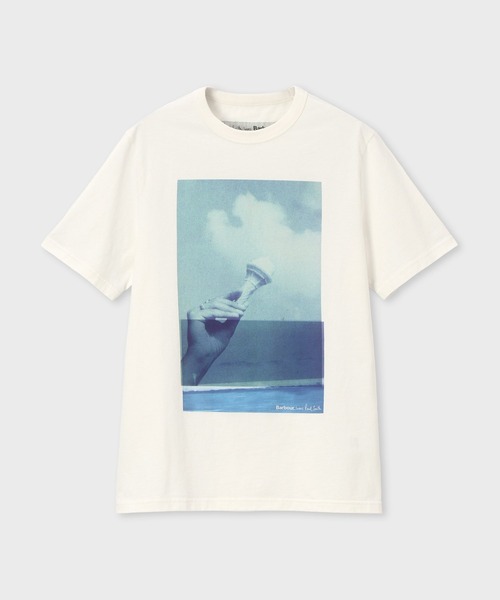 Paul Smith(ポールスミス)の「ウィメンズ Paul Smith Loves Barbour "Scoop" Tシャツ / 165907 MTS1613(Tシャツ/カットソー・レディース・ブルー/オフホワイト・X-SMALL)」の3枚目の写真