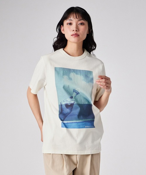 Paul Smith(ポールスミス)の「ウィメンズ Paul Smith Loves Barbour "Scoop" Tシャツ / 165907 MTS1613(Tシャツ/カットソー・レディース・ブルー/オフホワイト・X-SMALL)」の13枚目の写真