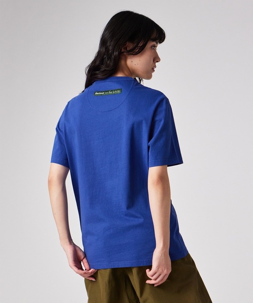 Paul Smith(ポールスミス)の「ウィメンズ Paul Smith Loves Barbour "Scoop" Tシャツ / 165907 MTS1613(Tシャツ/カットソー・レディース・ブルー/オフホワイト・X-SMALL)」の17枚目の写真