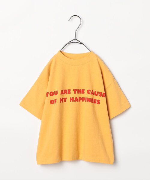 p.premier（ピードットプルミエ）の「【再入荷】イロチ買いしたいシンプルロゴ半袖Tシャツ(キッズサイズ)_リンク（Tシャツ/カットソー・キッズ・オレンジ/パープル/イエロー/ブラウン/ダークブラウン/ピンク/レッド/サーモンピンク/ブルー/クリーム/オフホワイト/ブラック/エメラルド/サックスブルー・80/90/100/110/120/130/140）」の10枚目の写真