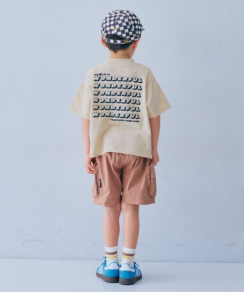 p.premier（ピードットプルミエ）の「【再入荷】イロチ買いしたいシンプルロゴ半袖Tシャツ(キッズサイズ)_リンク（Tシャツ/カットソー・キッズ・オレンジ/パープル/イエロー/ブラウン/ダークブラウン/ピンク/レッド/サーモンピンク/ブルー/クリーム/オフホワイト/ブラック/エメラルド/サックスブルー・80/90/100/110/120/130/140）」の15枚目の写真