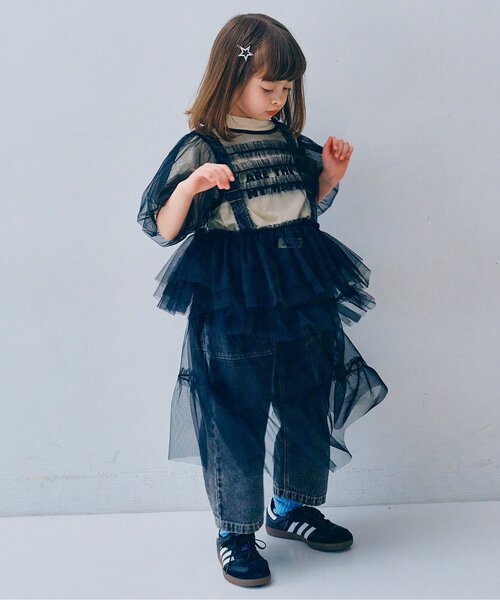 p.premier（ピードットプルミエ）の「【再入荷】イロチ買いしたいシンプルロゴ半袖Tシャツ(キッズサイズ)_リンク（Tシャツ/カットソー・キッズ・オレンジ/パープル/イエロー/ブラウン/ダークブラウン/ピンク/レッド/サーモンピンク/ブルー/クリーム/オフホワイト/ブラック/エメラルド/サックスブルー・80/90/100/110/120/130/140）」の16枚目の写真