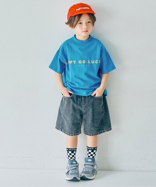 p.premier（ピードットプルミエ）の「【再入荷】イロチ買いしたいシンプルロゴ半袖Tシャツ(キッズサイズ)_リンク（Tシャツ/カットソー・キッズ・オレンジ/パープル/イエロー/ブラウン/ダークブラウン/ピンク/レッド/サーモンピンク/ブルー/クリーム/オフホワイト/ブラック/エメラルド/サックスブルー・80/90/100/110/120/130/140）」の17枚目の写真