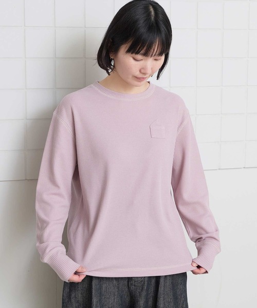 l'atelier du savon（アトリエドサボン）の「ちいさなポケットのワッフルプルオーバー（Tシャツ/カットソー・レディース・パープル/グリーン/マルチ・FREE）」の11枚目の写真