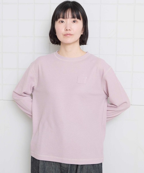 l'atelier du savon（アトリエドサボン）の「ちいさなポケットのワッフルプルオーバー（Tシャツ/カットソー・レディース・パープル/グリーン/マルチ・FREE）」の12枚目の写真
