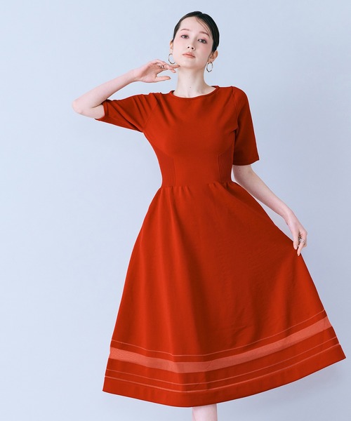 Audie a Muses(オーディアミューズ)の「美シルエットニットワンピース(ワンピース・レディース・ブラック/レッド・38/42)」の21枚目の写真