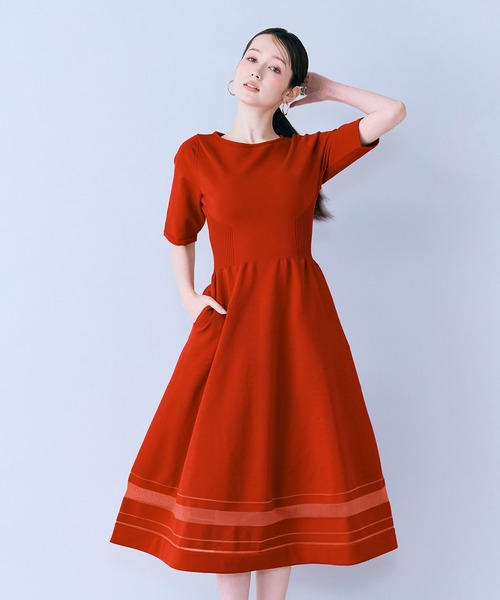 Audie a Muses(オーディアミューズ)の「美シルエットニットワンピース(ワンピース・レディース・ブラック/レッド・38/42)」の19枚目の写真