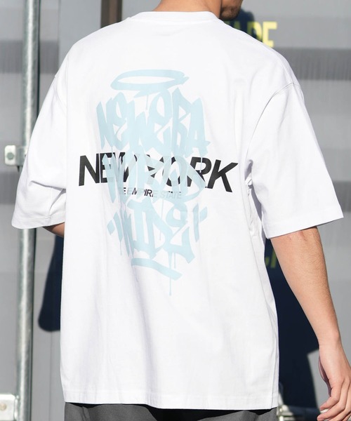 NEW ERA（ニューエラ）の「NEW ERA/ニューエラ メンズ 半袖 Tシャツ バックプリント SS OS CT TEEGGING（Tシャツ/カットソー・メンズ・ホワイト/ブラック/ブルーグレー・XXL/M/L/XL）」の2枚目の写真