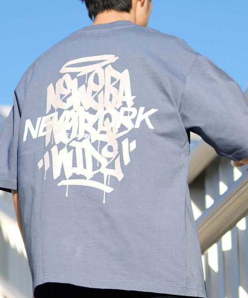 NEW ERA（ニューエラ）の「NEW ERA/ニューエラ メンズ 半袖 Tシャツ バックプリント SS OS CT TEEGGING（Tシャツ/カットソー・メンズ・ホワイト/ブラック/ブルーグレー・XXL/M/L/XL）」の3枚目の写真