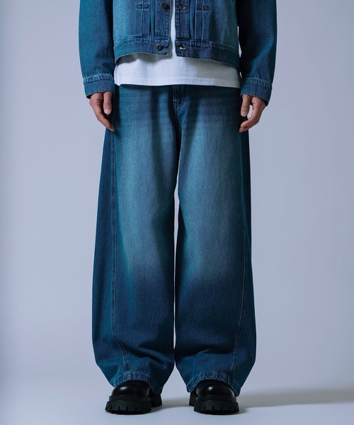 NULL（ヌル）の「【nl】【Unisex】ワイド フレア デニムパンツ（デニムパンツ・メンズ・ブラック/ブルー/サックスブルー/ブラック系・X-LARGE/LARGE/MEDIUM/SMALL）」の17枚目の写真